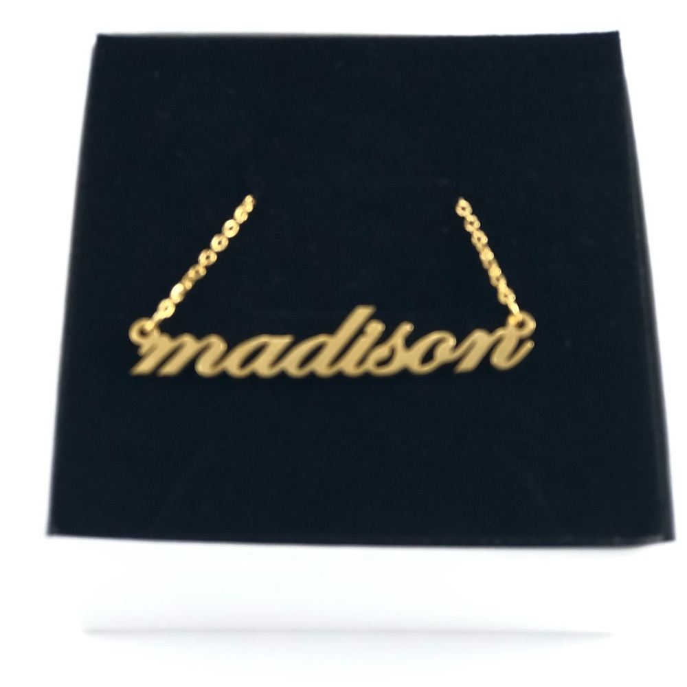 14K Gold Plated Name Necklace - Madison